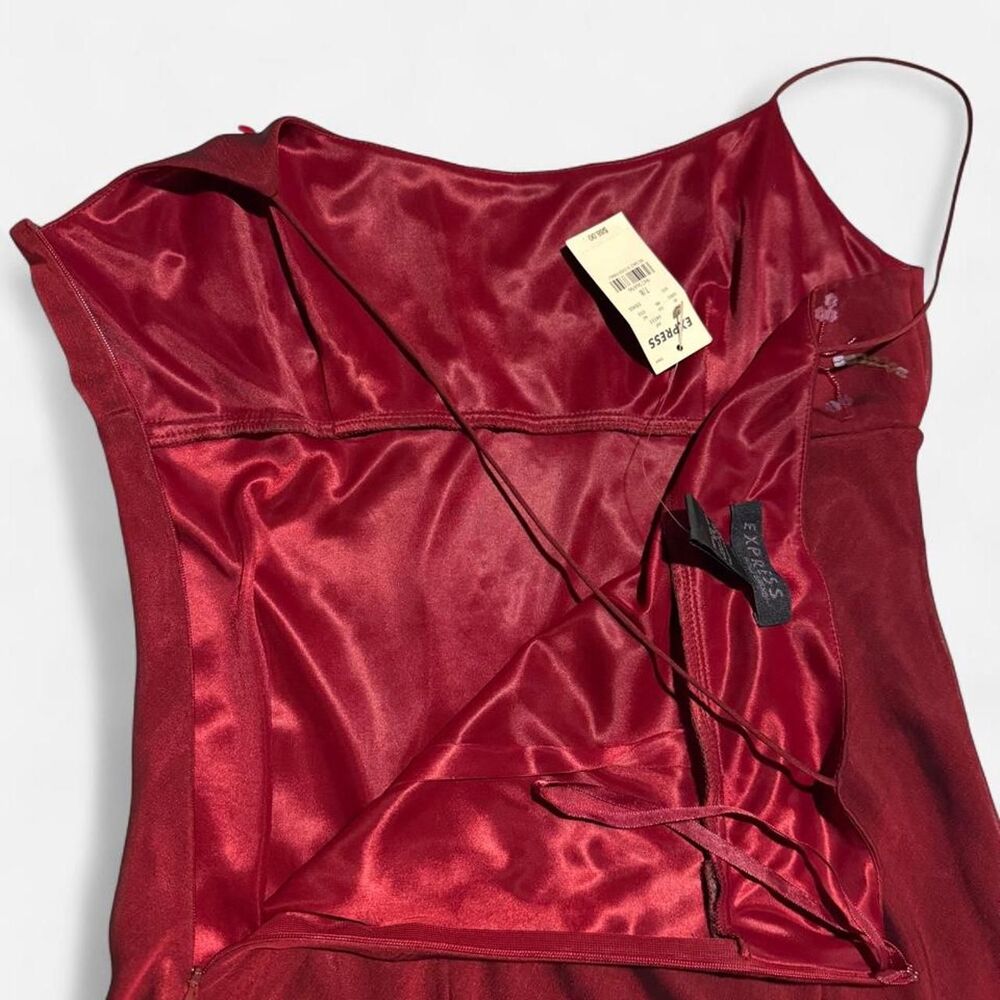 90s Red Beaded Midi Dress - Picture 6 of 8